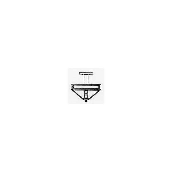 Arroyo Craftsman 11" pasadena inverted ceiling mount without filigree (empty) PIH-11ERM-S